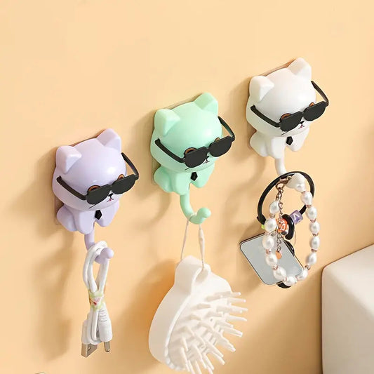 Creative Cute Wall Hook for Bathroom Decorative Kitchen Coat Hook Wall Mount Green