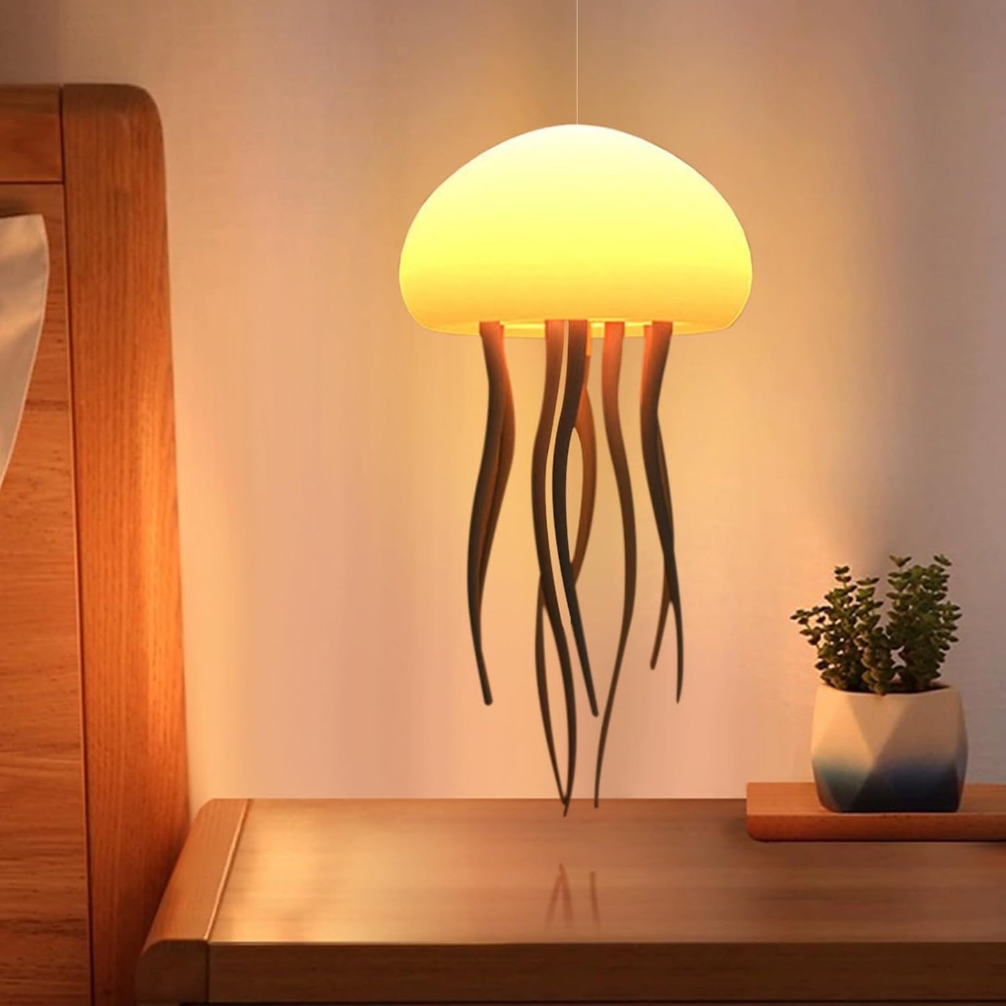 Jellyfish Light Lamp Voice Control Gradient Moving Tentacles Flying Jelly Fish Bedside