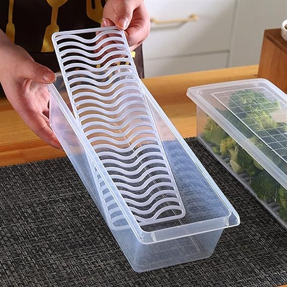 Pack of 6 Fridge Storage Boxes, Plastic Boxes for Storage, Storage Box for Kitchen, Kitchen Organizer Items, Fridge Organiser, Kitchen Storage Container Set
