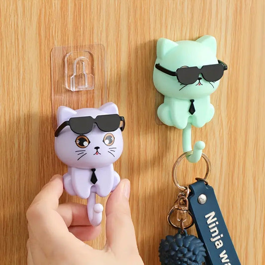 Creative Cute Wall Hook for Bathroom Decorative Kitchen Coat Hook Wall Mount Green