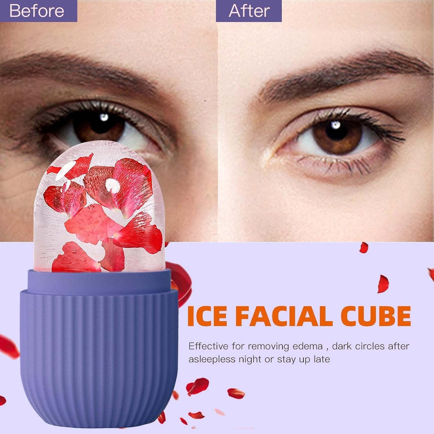 Beauty Ice Roller for Face Massager & Eye Reusable Face Rollers Facial Roller Box