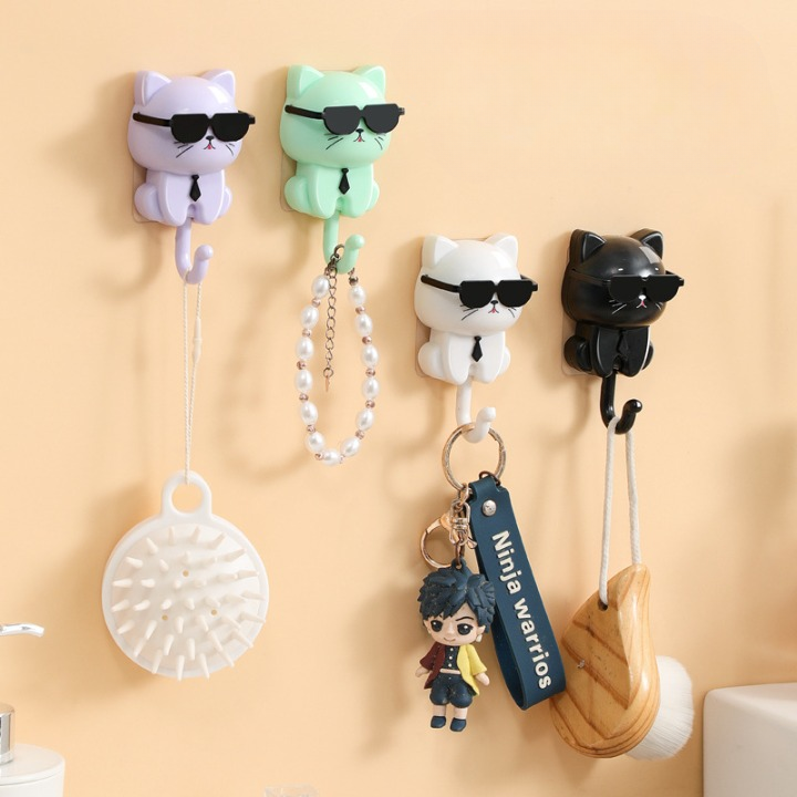 Creative Cute Wall Hook for Bathroom Decorative Kitchen Coat Hook Wall Mount Green