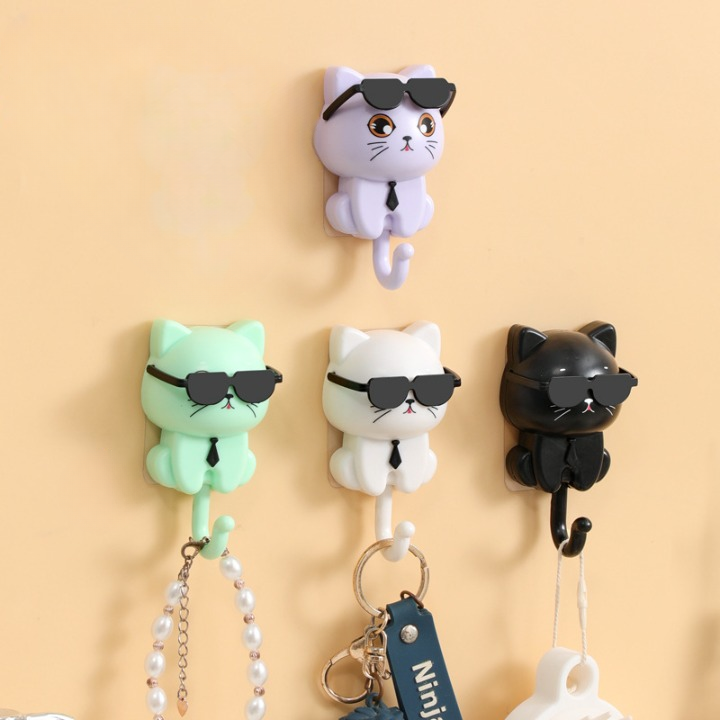 Creative Cute Wall Hook for Bathroom Decorative Kitchen Coat Hook Wall Mount Green