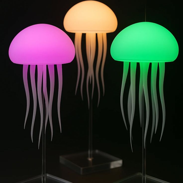 Jellyfish Light Lamp Voice Control Gradient Moving Tentacles Flying Jelly Fish Bedside