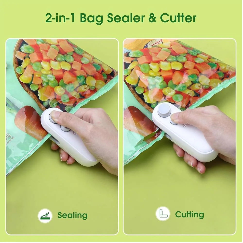 Mini Bag Sealer, 2 in 1 Seal & Cutter Heat Sealers