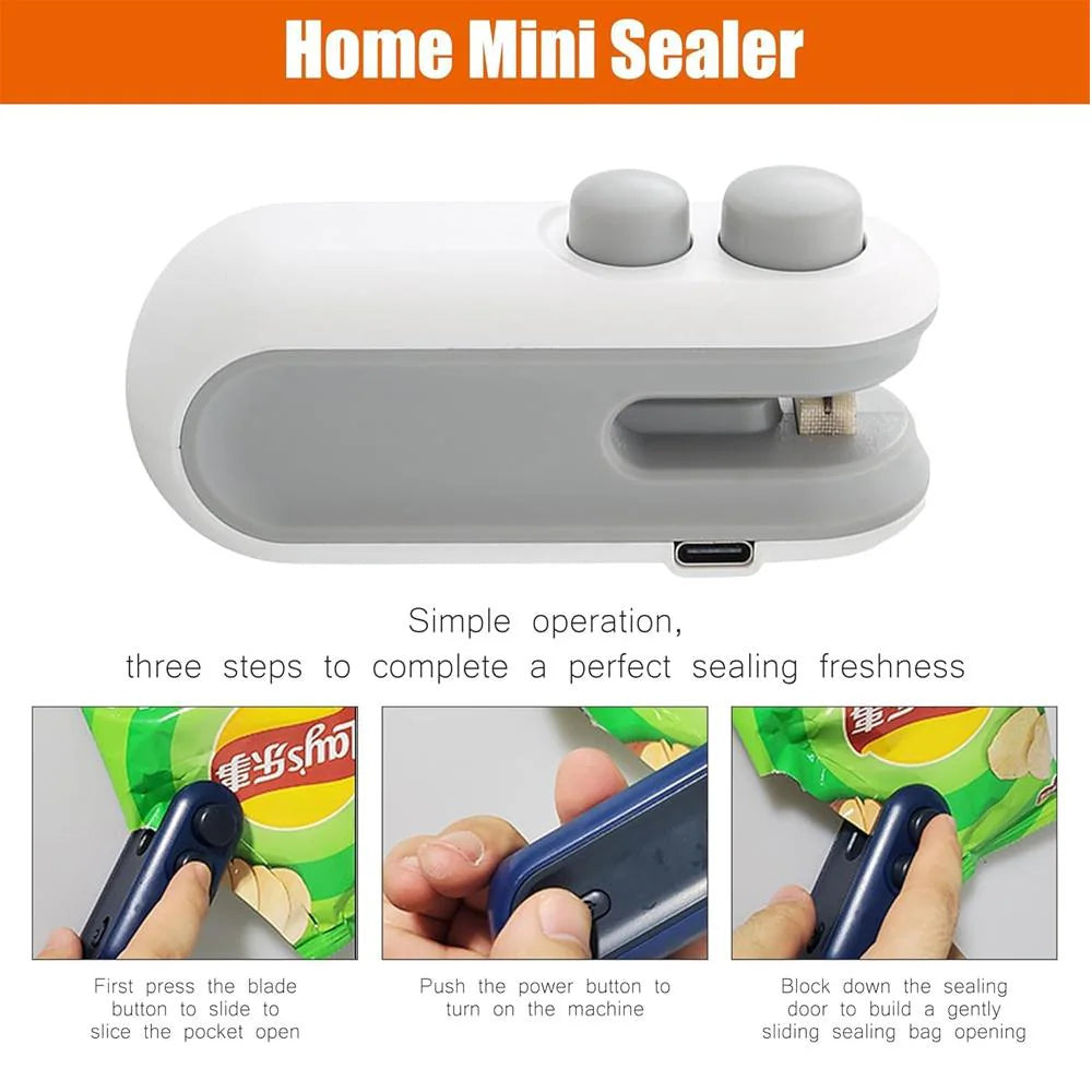Mini Bag Sealer, 2 in 1 Seal & Cutter Heat Sealers