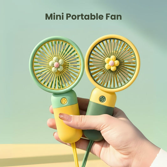Mini Portable Fan, Lightweight Rechargeable USB Handheld Fan for Girl, Women, Men, Indoor, Outdoor