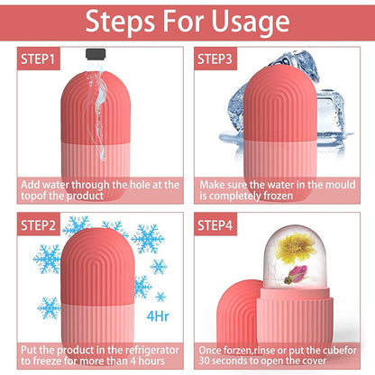 Beauty Ice Roller for Face Massager & Eye Reusable Face Rollers Facial Roller Box