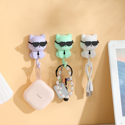 Creative Cute Wall Hook for Bathroom Decorative Kitchen Coat Hook Wall Mount Green